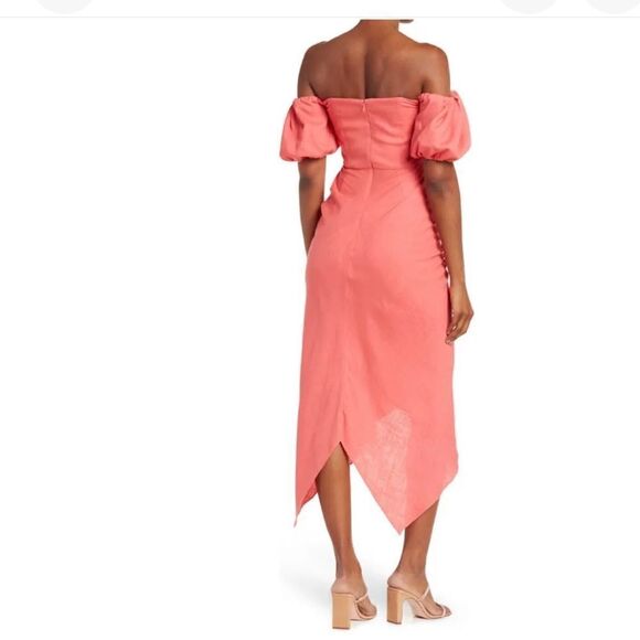 RONNY KOBO LINEN BLEND
STEVIE DRESS IN PETAL PINK SIZE MEDIUM NWT - Picture 2 of 8